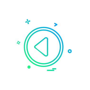 Medya düğme simge tasarlamak vektör