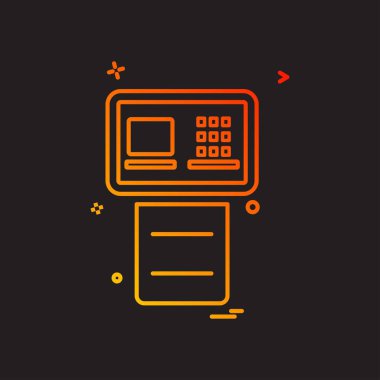 ATM simge tasarım vektörü