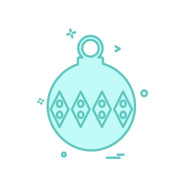 Noel top simge tasarlamak vektör