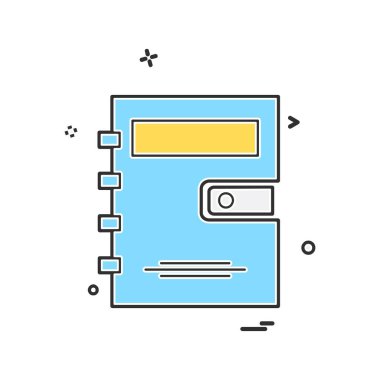 Not defteri simgesi tasarlamak vektör 