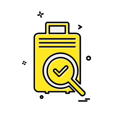 Seyahat çanta simge tasarlamak vektör