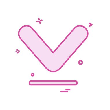 Aşağı ok simgesi tasarım vektörü