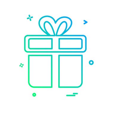 Giftbox simge tasarlamak vektör