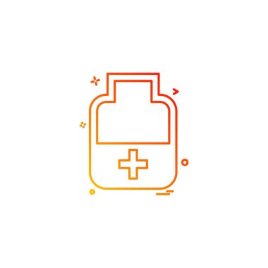 Şişe simgesi tasarım, renkli vektör çizim