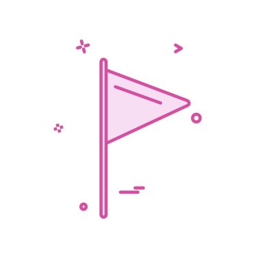 Bayrak simgesi tasarım vektörü