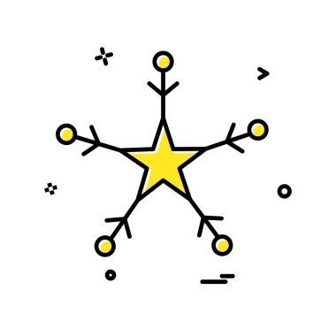 Sadece kar tanesi simgesi beyaz arka plan üzerinde