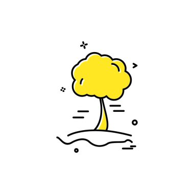 Ağaç simgesi tasarım vektörü