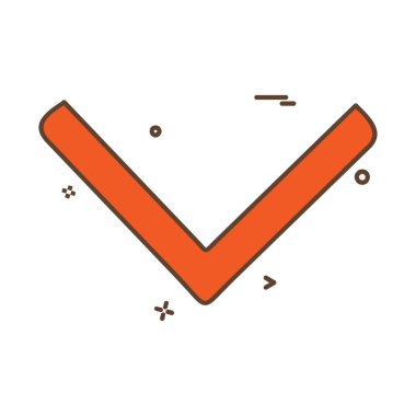 Aşağı ok simgesi tasarım vektörü