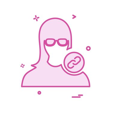 Avatar kadın simge tasarım vektörü