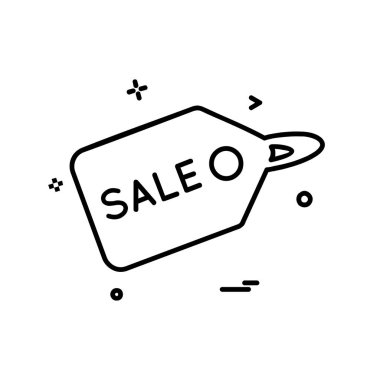 Satılık etiket simge tasarlamak vektör