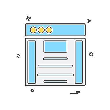 Web düzen simge tasarlamak vektör