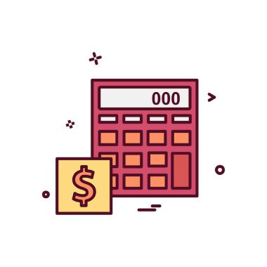 Hesap makinesi simgesi tasarım vektörü