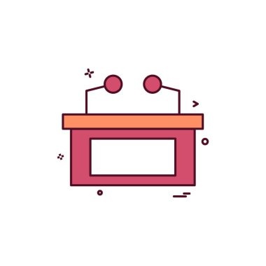 Resepsiyon simge tasarlamak vektör 