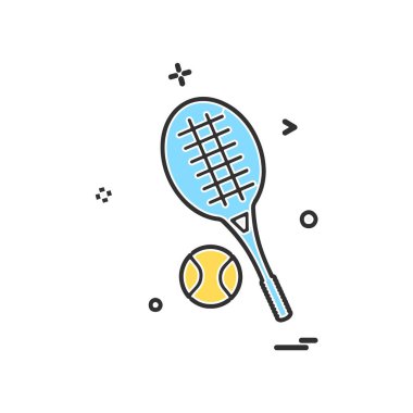 Badminton simge tasarlamak vektör