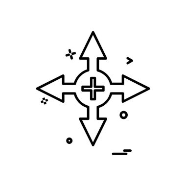 Ok simgesi tasarım vektörü