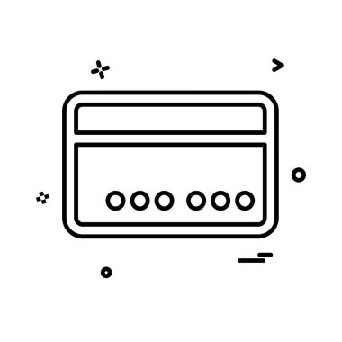 Kredi kartı simge tasarlamak vektör 