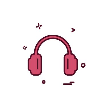 Kulaklık simge tasarlamak vektör