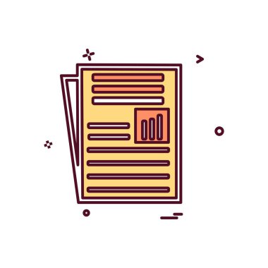 Belge simgesi tasarım vektörü 