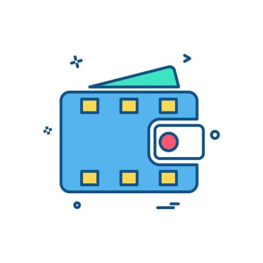 m-cüzdan simgesi tasarım, vektör çizim