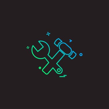 Donanım araçları simge tasarım vektörü 