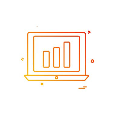 Dizüstü bilgisayar simgesi tasarım vektörü