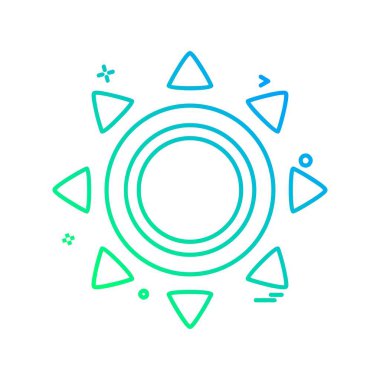 Güneş simgesi tasarım vektörü