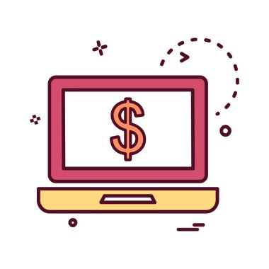 Dizüstü bilgisayar simgesi tasarım vektörü