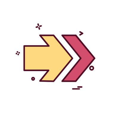 Sağ ok simge tasarlamak vektör