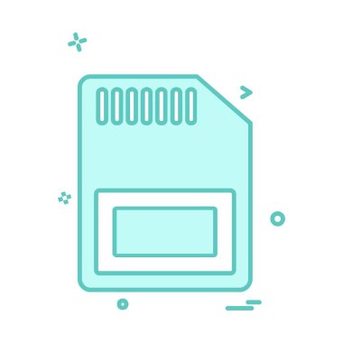 Sim kart simgesi tasarım vektörü