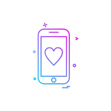 Mobil simge tasarım vektörü