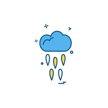 Yağmur simgesi tasarım vektörü