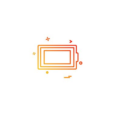 Batarya simgesi tasarım vektörü