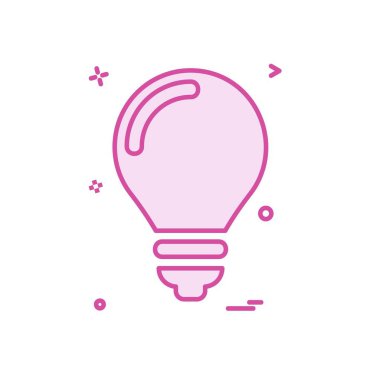 Ampul simgesi tasarım, renkli vektör çizim