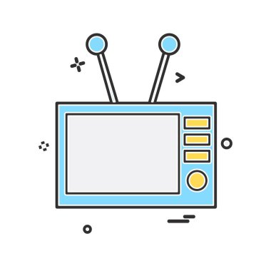 TV simgesi tasarım vektörü