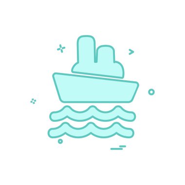 Gemi simge tasarlamak vektör