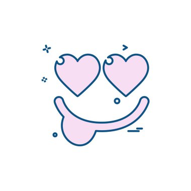 Kalp simgesi tasarım, Sevgililer günü için vektör çizim