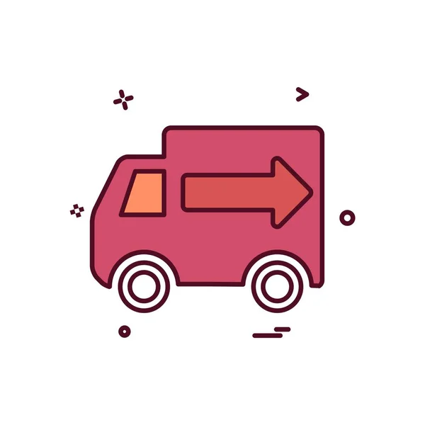 トラックのアイコンのデザインベクトル — ストックベクタ