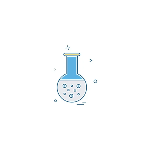 Flask Icon Design Illustrazione Vettoriale Colorata — Vettoriale Stock