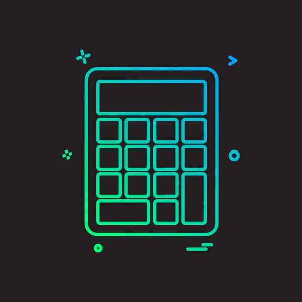 Calculadora Icono Diseño Vector — Vector de stock