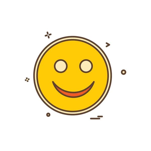 Szczęśliwy Emoji Ikony Projektowania Ilustracja Kolorowy Wektor — Wektor stockowy