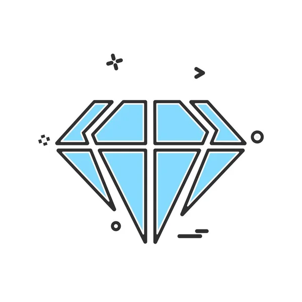 Diamant Pictogram Ontwerp Vector — Stockvector