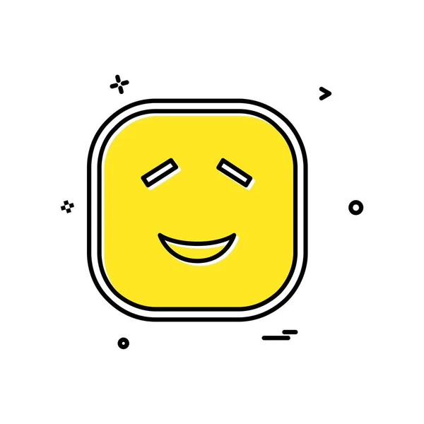 Vetor Design Ícone Feliz Emoji — Vetor de Stock