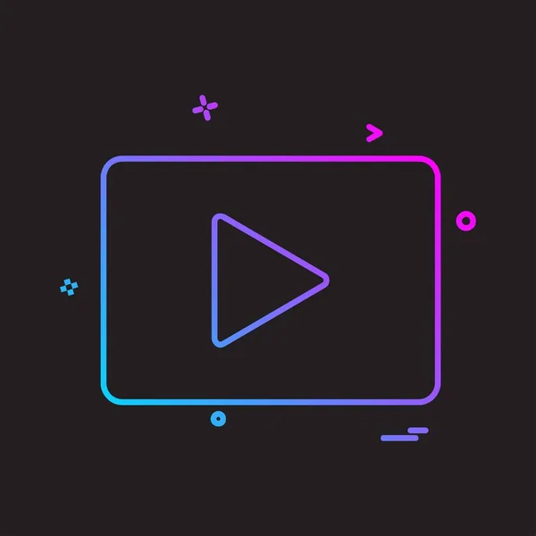 Video Symbol Design Vektor Illustration — Stockvektor