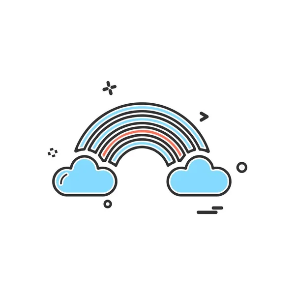 무지개 아이콘 디자인 — 스톡 벡터