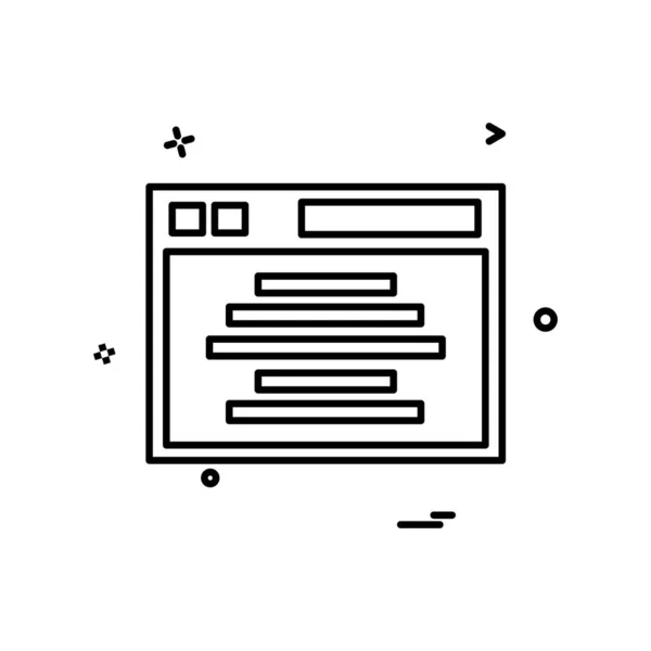 Vecteur Conception Icône Mise Page Web — Image vectorielle