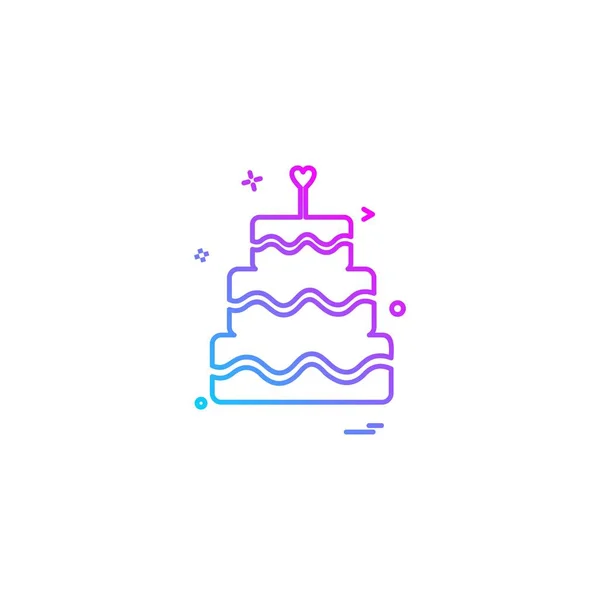 Icono Cumpleaños Vector Diseño — Archivo Imágenes Vectoriales