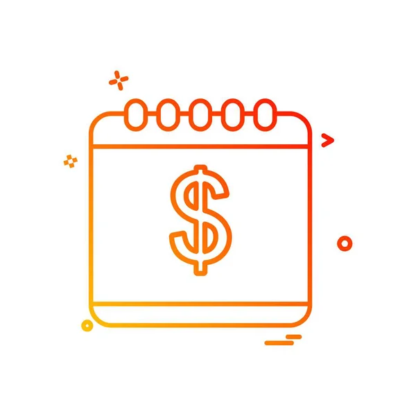 Dollar Icon Design Vector Illustration — Stock Vector