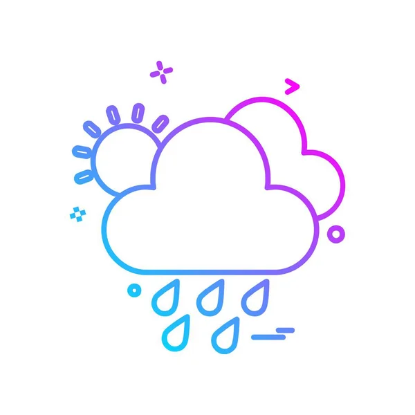 Weather Icon Design Vector — Stock Vector