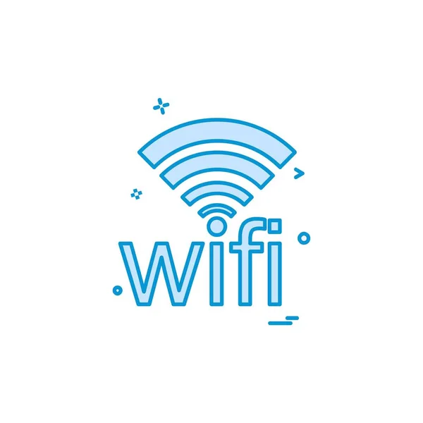 Vettore Progettazione Icona Wifi — Vettoriale Stock