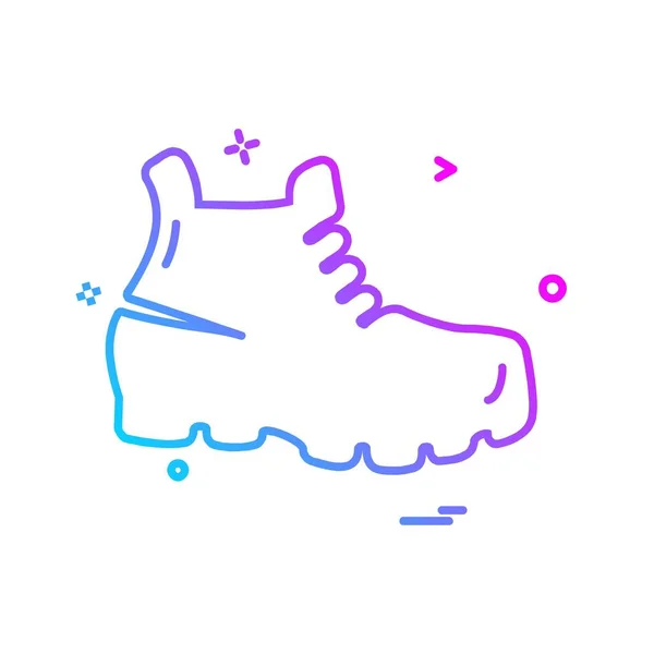 Zapatos Icono Diseño Vector Colorido Ilustración — Vector de stock